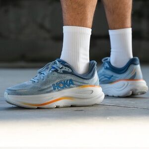 Hoka One One Bondi 9 Men’s Running Shoes in Drizzle / Downpour